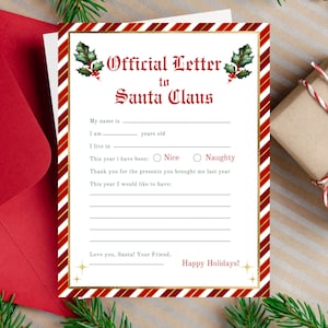 Brief an Nikolaus, druckbarer Kinderbrief an Nikolaus, Lieber Nikolaus, Weihnachtswunschliste, Nikolauspost, Wunschliste, digitaler Download