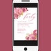 Editable Pink and Gold Floral Invitation, Pink and Gold Flowers ...