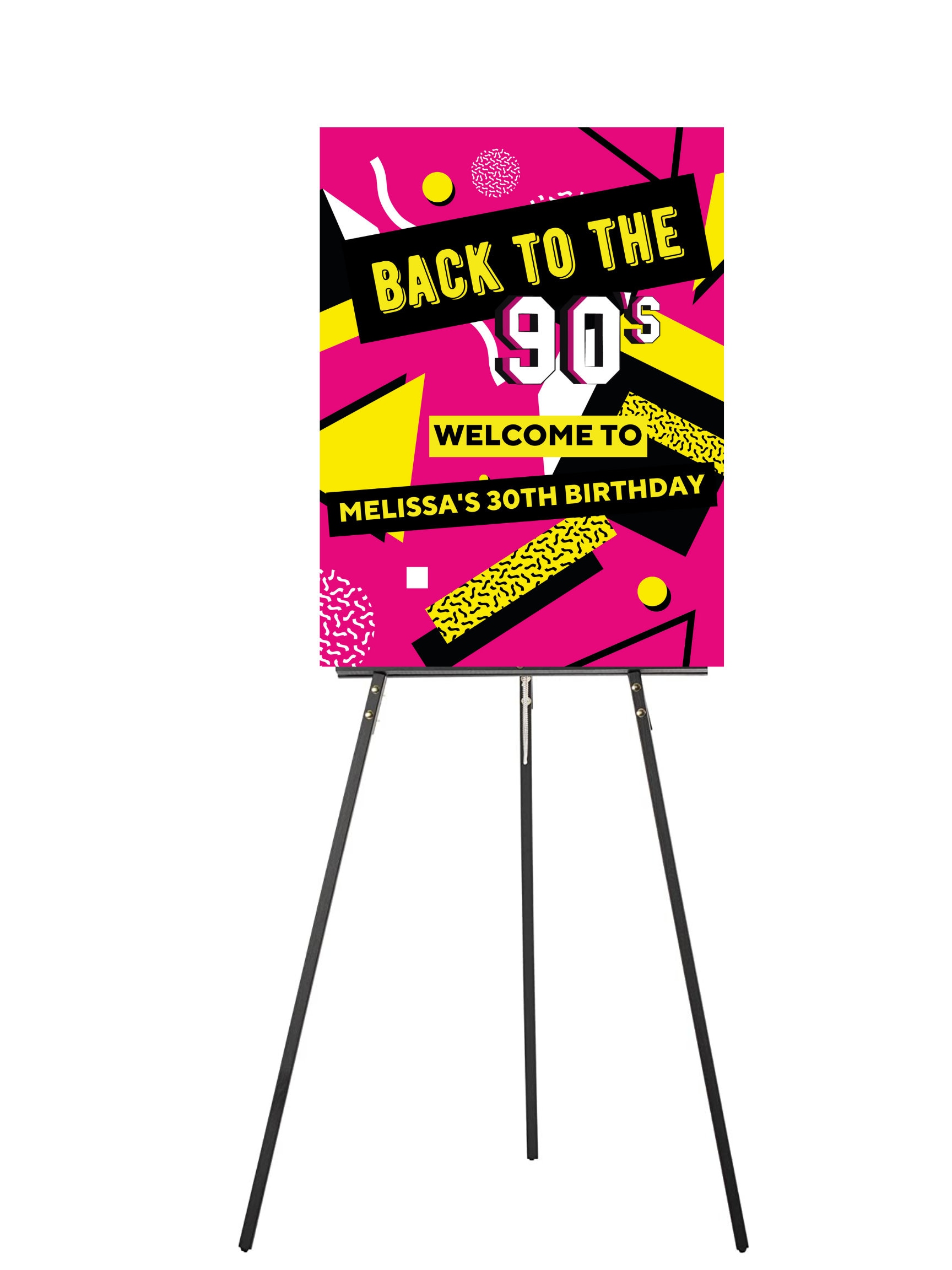 Editable 90s Party Welcome Sign, Back to the 90s, Throwback Party ...