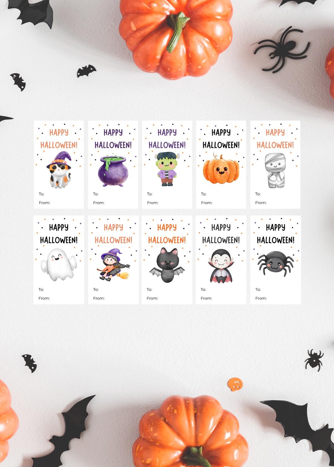 Halloween Treat Tags, Printable Gift Tags (digital Download) - Etsy