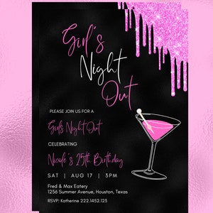 Editable Girls Night Out Invitation Ladies Night Girls Night - Etsy