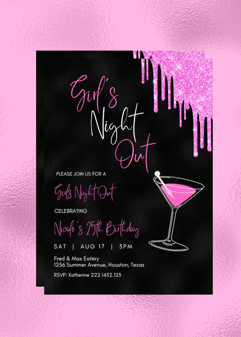 Editable Girls Night Out Invitation, Ladies Night, Girls Night In ...