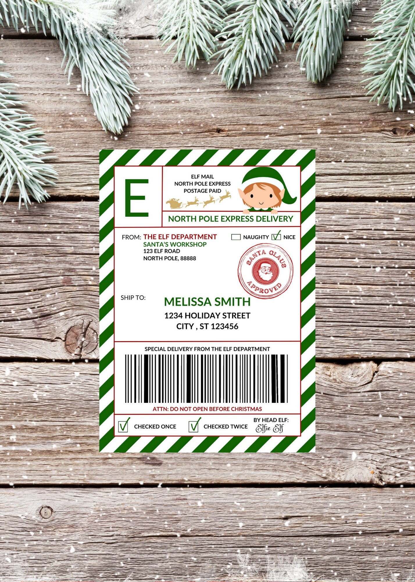 Set Di Etichette Regalo Natalizie – 60 Adesivi Autoadesivi Con Bordo Dorato, 4 Fogli Design Babbo Natale E Orsetti, 6x3 Cm