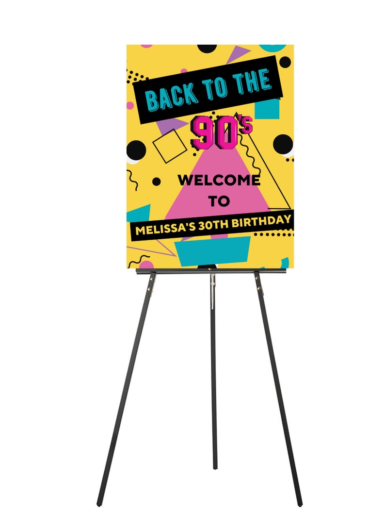 Editable 90s Party Welcome Sign, Back to the 90s, Throwback Party ...