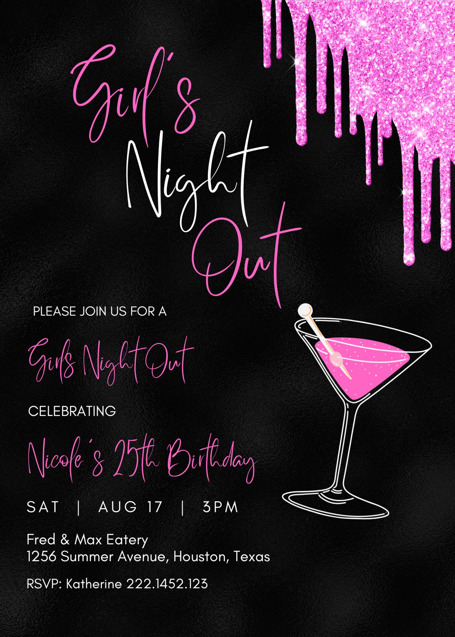 Editable Girls Night Out Invitation, Ladies Night, Girls Night In ...