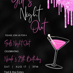 Editable Girls Night Out Invitation, Ladies Night, Girls Night In ...