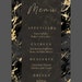 Editable Black and Gold Menu Card Template, Marble Design, Luxury, Menu ...