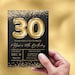 Editable 30th Birthday Invitation, Black and Gold Invitation, Gold 30 ...