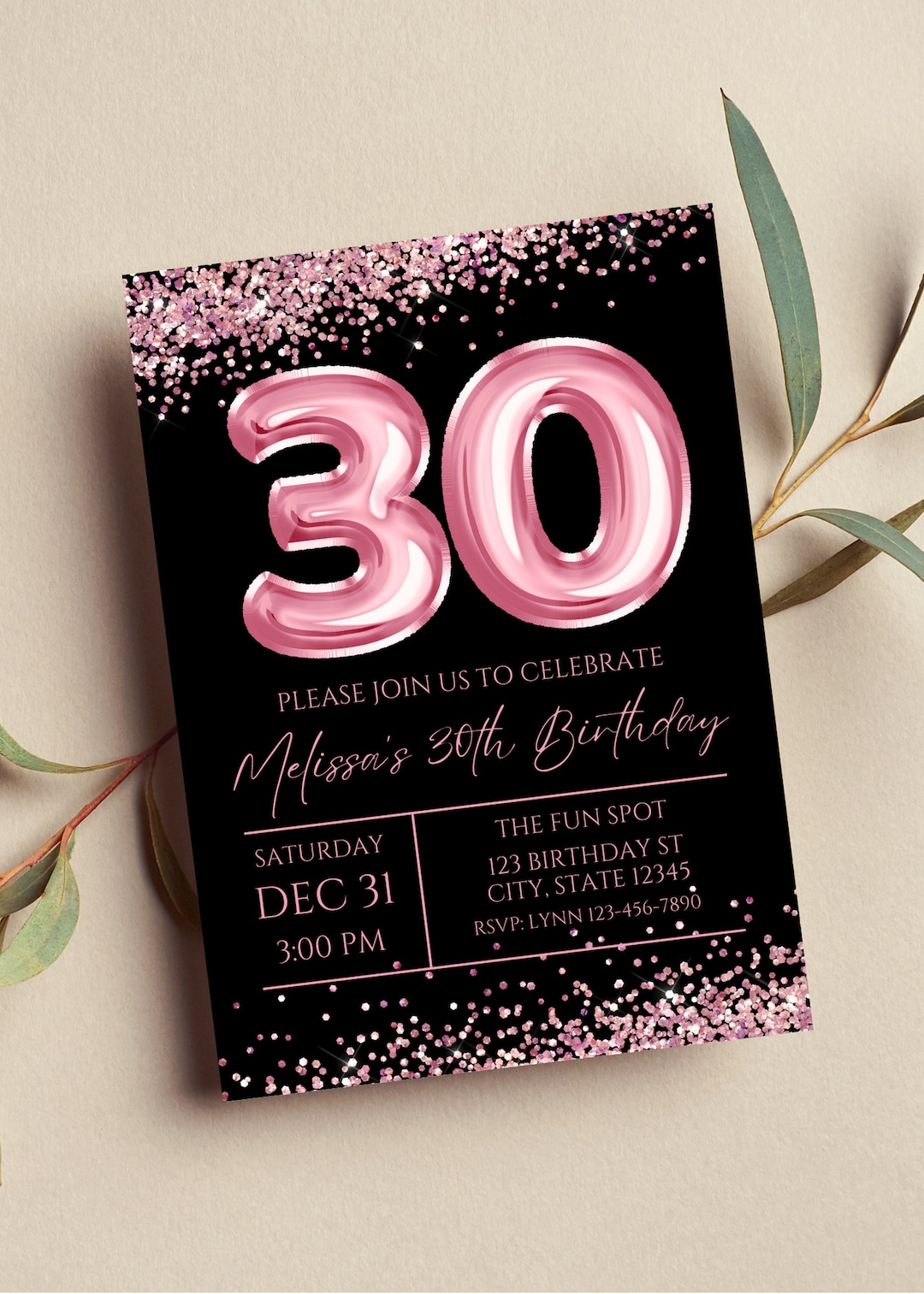 30a Tarjeta De Cumpleaños Emergente 3D Con Sobre, Tarjeta De 30 Cumplea Os A 482239