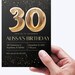 Editable 30th Birthday Party Invitation Black and Gold - Etsy