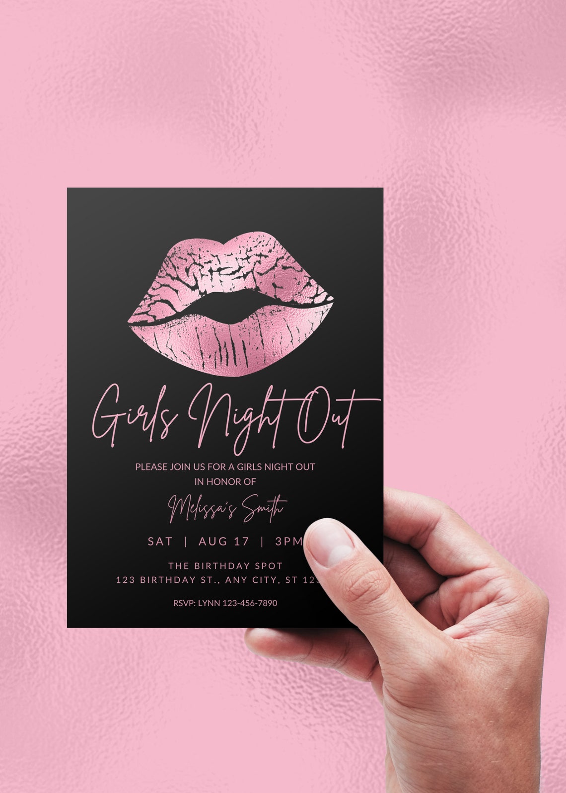 Editable Girls Night Out Invitation Template, Printable Party Invite ...