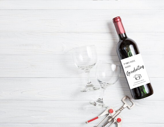 Borsa Regalo Per Vino In Iuta – Per Laurea, Con Scritta 'Masters Degree', Adatta A Bottiglia 750 Ml - 2