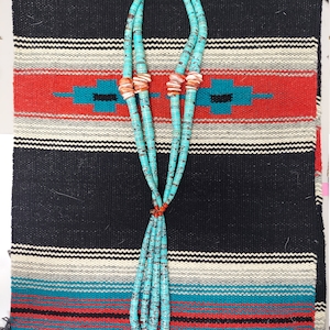 Santo Domingo Pueblo  Turquoise, Coral and Spiny Oyster Jacla Necklace