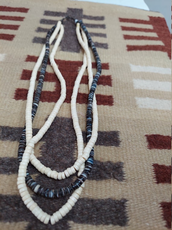 3 Strand Heishi Necklace - image 1