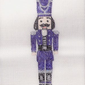 Christmas Nutcracker Soldier Needlepoint Canvas 18 mesh & Kreinik like Threads RARE BH Designs