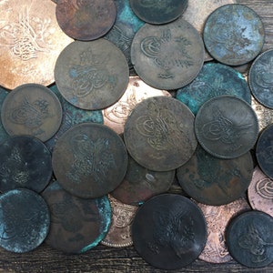 Rusty Coins, Unique Turkish Souvenirs: Authentic Ottoman and Turkey Coins for Display or Gifting