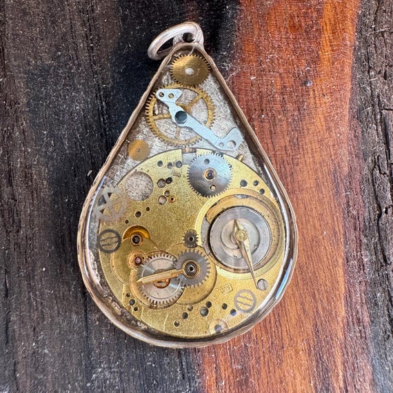 Steampunk Silver-Colored Necklaces - Elegant Vint… - image 3