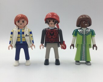 Vintage Playmobil Geobra Figures 1970s & 1990s Lot of 13 People Plus
