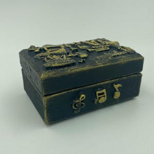 Handmade Wooden and Clay Jewelry Box with Elegant Design