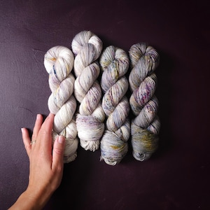 Hand dyed yarn Set ~ Soft Rocks ~ soft merino sock yarn , single ply, DK, Aran, Mohair Silk thread, knitting and crochet yarn