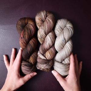 Hand dyed yarn Set ~ Autumn Dreams ***Dyed to order ~ Sock, Merino Singles, DK, Aran, Mohair Silk