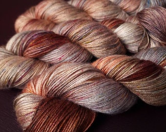 Hand dyed yarn ~ Claude M. Collection ~ Grainstack~Sun in the  mist ***Dyed to order ~ fingering / DK weight tencel OR bamboo yarn, vegan