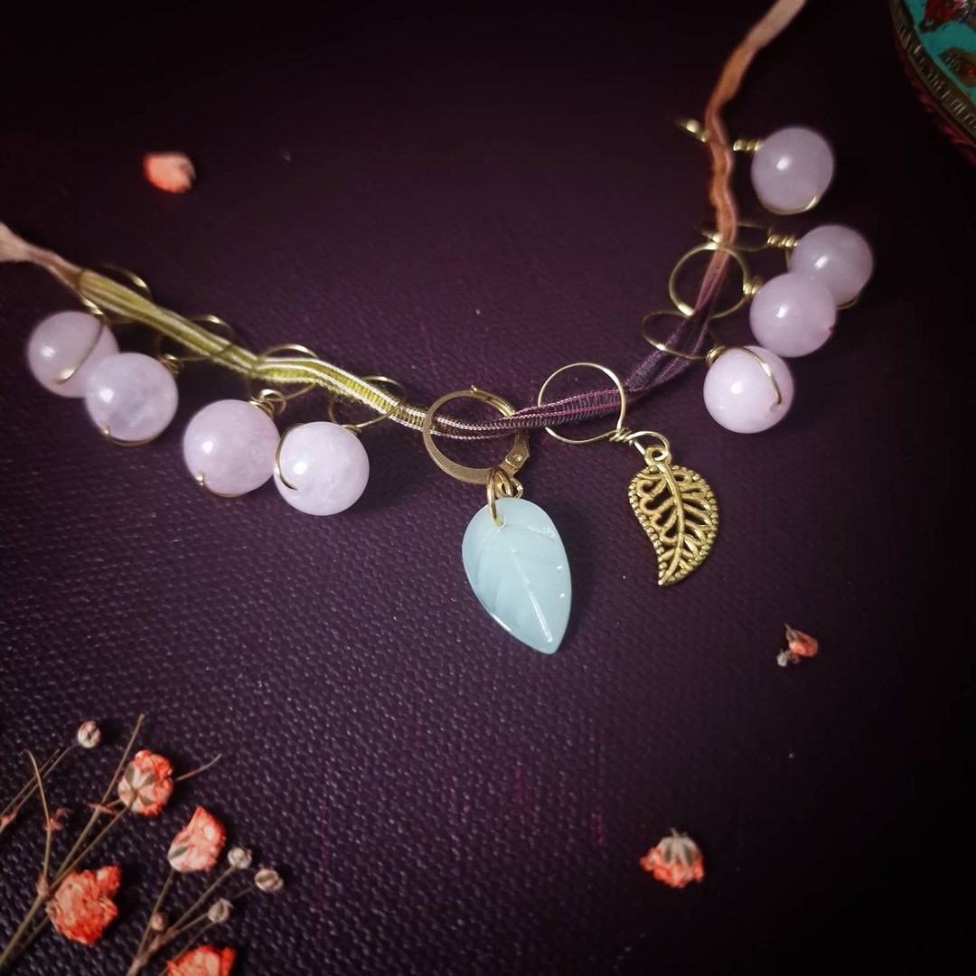 Stitch Marker Set Cherry Blossom Knitting Notions, Raglan Set, Progress