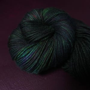 Lost Forest, Hand Dyed Merino Nylon Yarn, Mohair Silk Fingering Yarn, Gold Superwash Sock Yarn, Indie Dyed Knitting Supplies