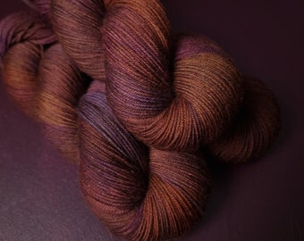 Hand dyed yarn ~ Earthy Bordeaux ***Dyed to order ~ Sock, Merino Singles, DK, Aran, Mohair Silk