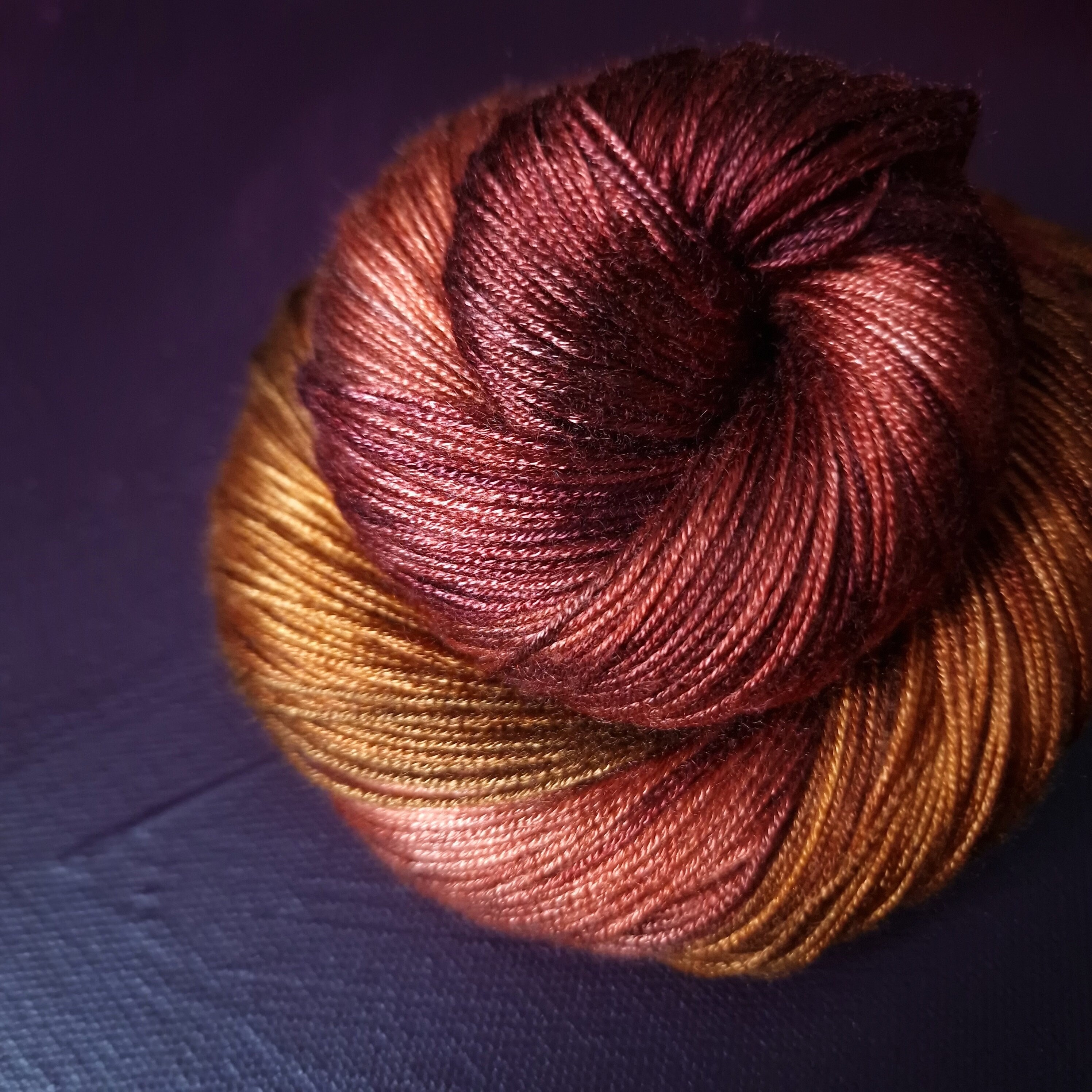 Maple Yarn Hand Dyed Vegan Yarn ~ Maple Gold *** Dyed to Order ~ Fingering / DK ...