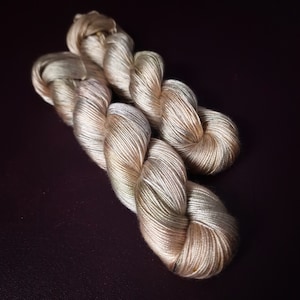 Hand dyed vegan yarn ~ Lonely Beach ***Dyed to order ~ fingering / DK weight tencel OR bamboo yarn, hand painted
