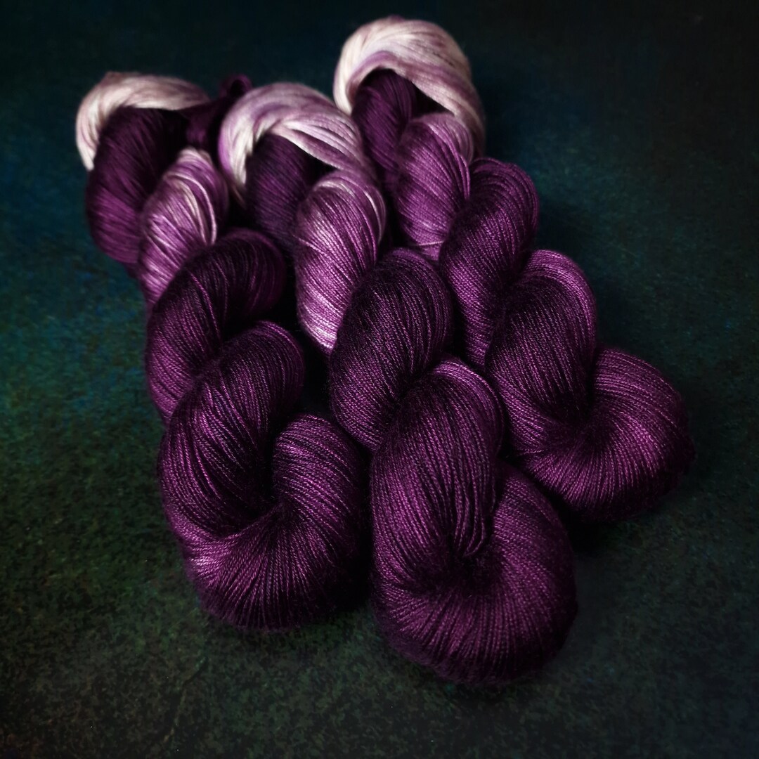 Hand Dyed Yarn Berry Love Affair Dyed to Order Fingering / DK Weight
