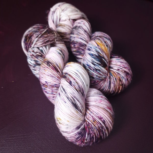 Hand dyed yarn ~ One Hit Wonder ~ super soft sock, Merino/Nylon, hand painted, indie dyed