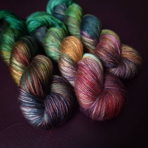 Hand Dyed vegan Yarn ~ Claude M. Collection ~ L&#39;allée Des Rosiers ***Dyed To Order ~ Fingering / Dk Weight Tencel Or Bamboo Yarn