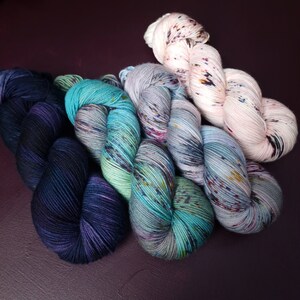 Hand dyed yarn Candy Puff Dyed to order Sock, Merino Singles, DK, Aran, Mohair Silk image 7