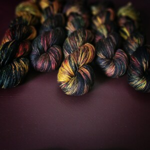 Hand dyed vegan yarn ~ Mad Scientist*** Dyed to order ~ mercerized cotton yarn, hand painted