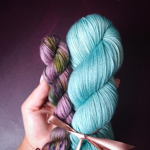 Aqua Romance, Hand Dyed Merino Sock Yarn Set, Super Soft Sock Yarn, Superwash Merino Nylon, Hand painted wool, Indie Dyed Knitting Yarn