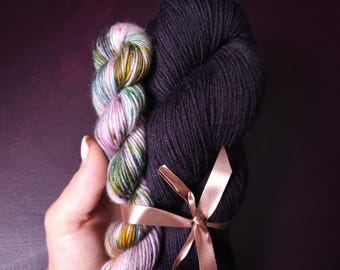 Nightly Wonders, Hand Dyed Merino Sock Yarn Set, Super Soft Sock Yarn, Superwash Merino Nylon, Hand painted wool, Indie Dyed Knitting Yarn