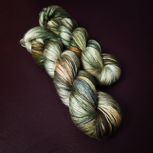 Hand dyed vegan yarn ~ Claude M. Collection ~ Sun Setting over the Seine at Lavacourt ***Dyed to order ~ fingering / DK weight tencel,bamboo