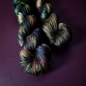 Hand dyed vegan yarn ~ Forest Treasure ***Dyed to order ~ fingering / DK weight tencel OR bamboo yarn, hand painted