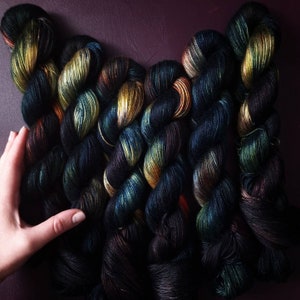 Hand dyed vegan yarn ~ Golden Hour*** Dyed to order ~ fingering / DK weight bamboo OR tencel OR mercerized cotton yarn