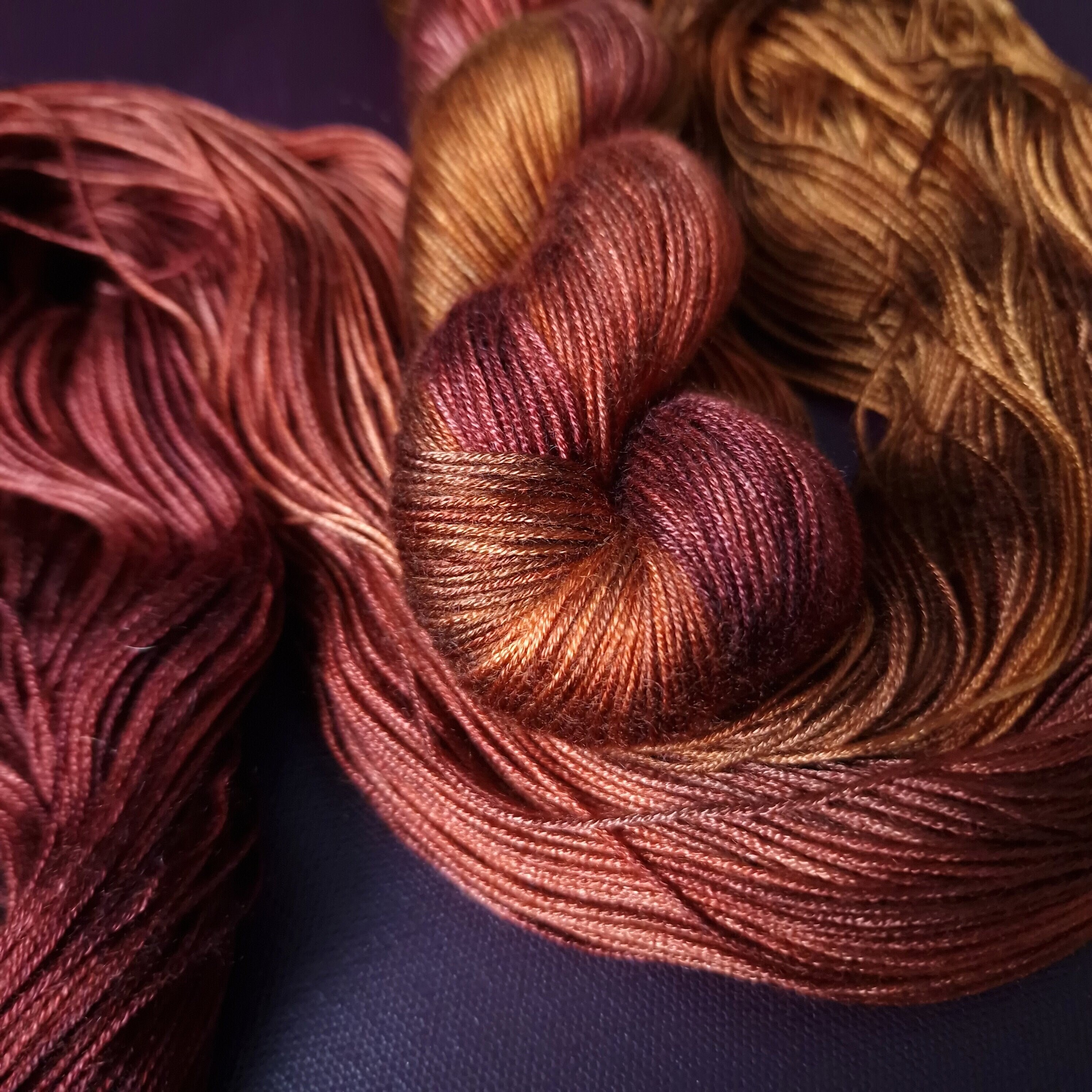 Maple Yarn Hand Dyed Vegan Yarn ~ Maple Gold *** Dyed to Order ~ Fingering / DK ...