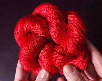 ALTO, Hilo vegano teñido a mano, hilo jaspeado, hilo de tejer de grosor fingering o DK, hilo de ganchillo de tencel/bambú/algodón