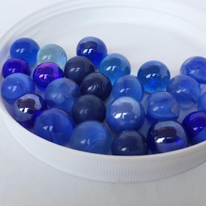25 Blue Marbles Vintage and Modern Shades of Blue Vase Filler Instant Marble Collection Ocean Decorations Beach Style