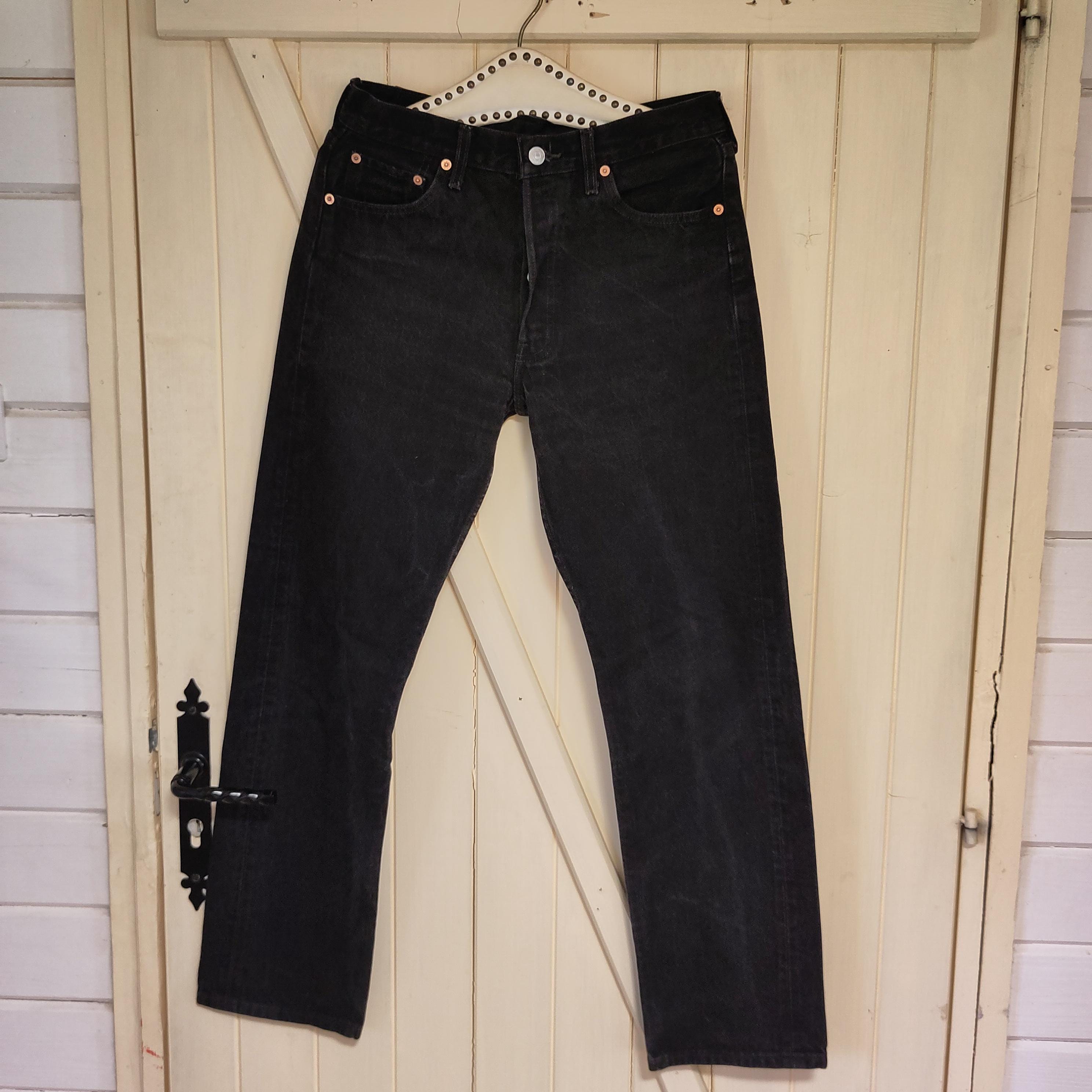 Levi's 501 W30 L30 90's/nineties Vintage Black Straight Leg Mid