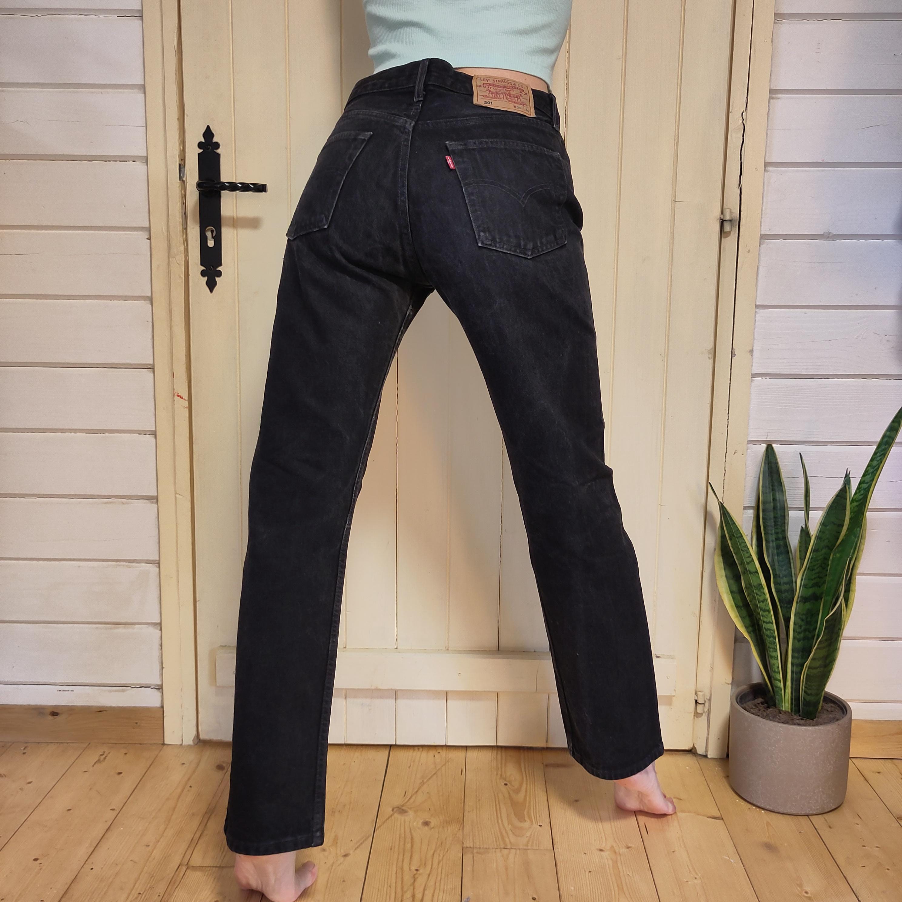 Levi's 501 W30 L30 90's/nineties Vintage Black Straight Leg