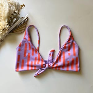 Front Tie Bikini Top-  Handmade Adjustable Knot Top