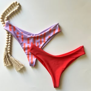 Cheeky Bikini Bottom- Mid Rise Handmade Swimwear Bottom