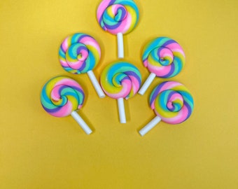 Lollipop Polymeer Klei Hars Flatback Cabochons Deco Verfraaiingen Scrapbooking Craft DIY
