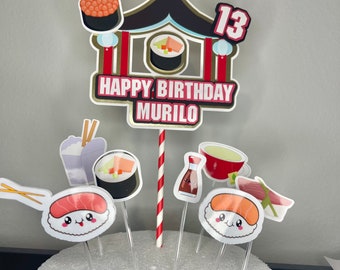 Handgemaakte sushitaarttopper, Japanse feestdecoratie